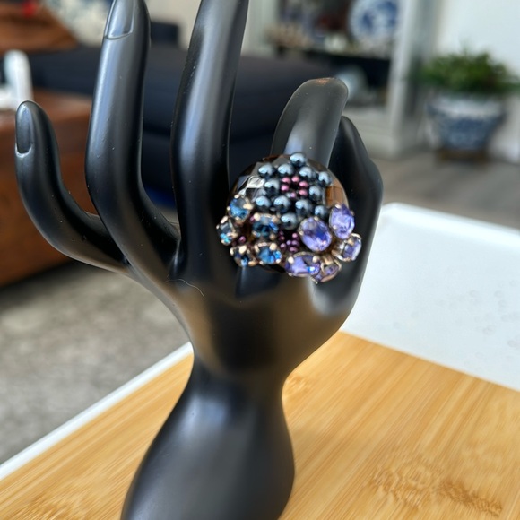 Anthropology semi precious stone cocktail ring - Picture 1 of 4